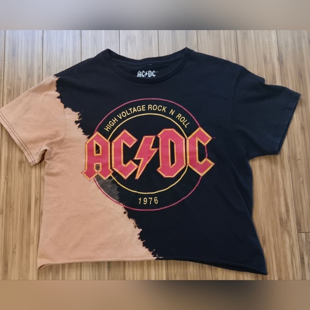 AC/DC Black and Tan Short Sleeve Tee